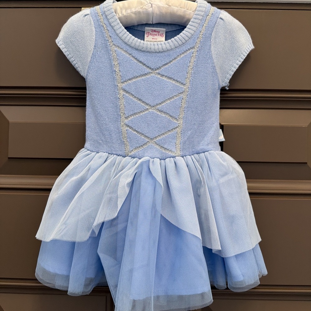 Disney Princess Cinderella Blue Baby Toddler Girls Cosplay Dress 12M EUC